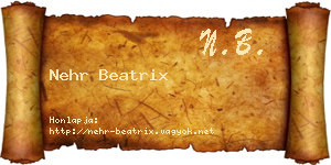 Nehr Beatrix névjegykártya